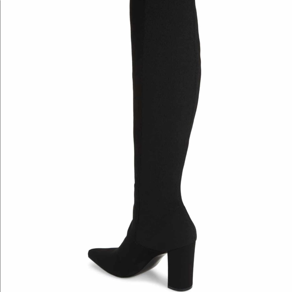 Steve Madden Black Over-the-Knee Block Heel Boots
